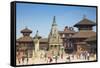 Durbar Square, Bhaktapur, UNESCO World Heritage Site, Kathmandu Valley, Nepal, Asia-Ian Trower-Framed Stretched Canvas