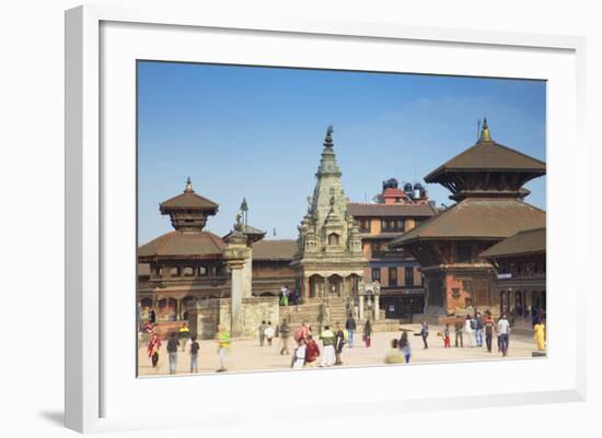 Durbar Square, Bhaktapur, UNESCO World Heritage Site, Kathmandu Valley, Nepal, Asia-Ian Trower-Framed Photographic Print