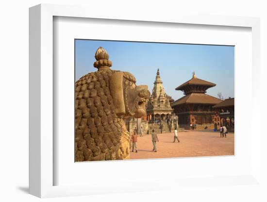 Durbar Square, Bhaktapur, UNESCO World Heritage Site, Kathmandu Valley, Nepal, Asia-Ian Trower-Framed Photographic Print