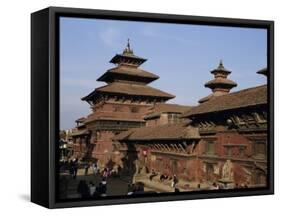 Durbar Square, Patan, Kathmandu Valley, Nepal, Asia-David Poole-Framed Stretched Canvas