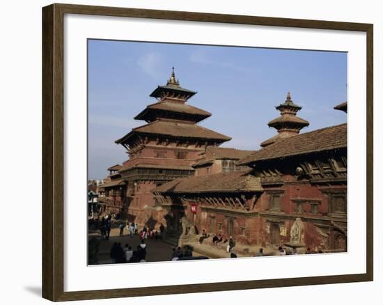 Durbar Square, Patan, Kathmandu Valley, Nepal, Asia-David Poole-Framed Photographic Print