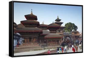 Durbar Square, UNESCO World Heritage Site, Kathmandu, Nepal, Asia-Ian Trower-Framed Stretched Canvas