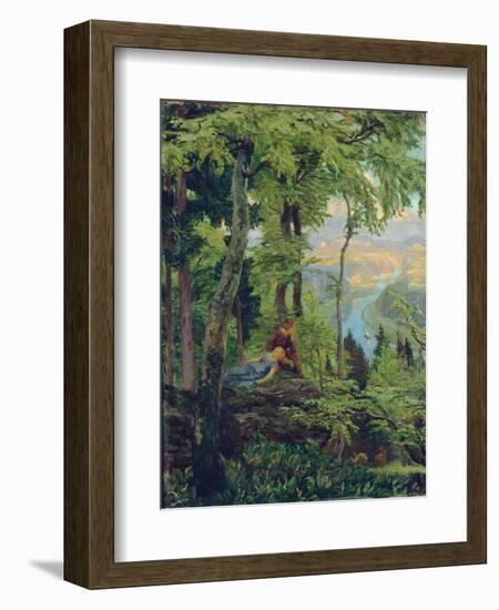 Durchblick im Elbsandsteingebirge. 1896-Erich Kuithan-Framed Giclee Print