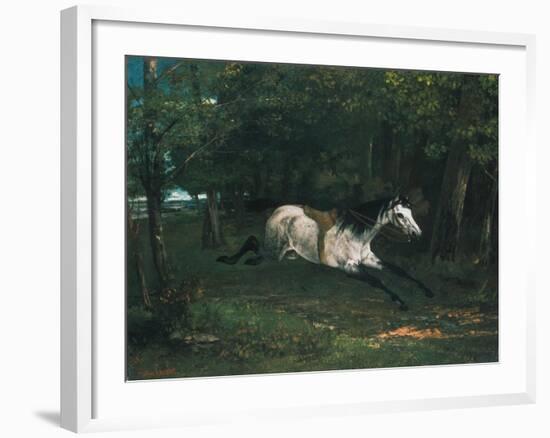 Durchgehendes Pferd (Le Piqueur Ou Le Cheval Dérobé), 1859-1861-Gustave Courbet-Framed Giclee Print