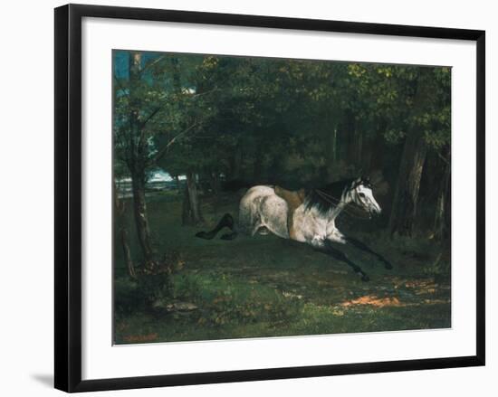 Durchgehendes Pferd (Le Piqueur Ou Le Cheval Dérobé), 1859-1861-Gustave Courbet-Framed Giclee Print