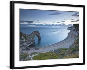 Durdle Door and Bat's Head, Dorset, Jurassic Coast, UNESCO World Heritage Site, England, United Kin-Julian Elliott-Framed Photographic Print