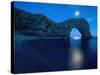 Durdle Door Arched Rock Formation on the Dorset coast-John Harper-Stretched Canvas