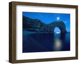 Durdle Door Arched Rock Formation on the Dorset coast-John Harper-Framed Photographic Print