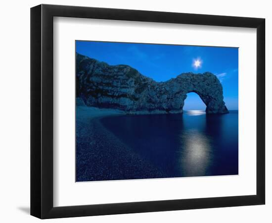 Durdle Door Arched Rock Formation on the Dorset coast-John Harper-Framed Photographic Print