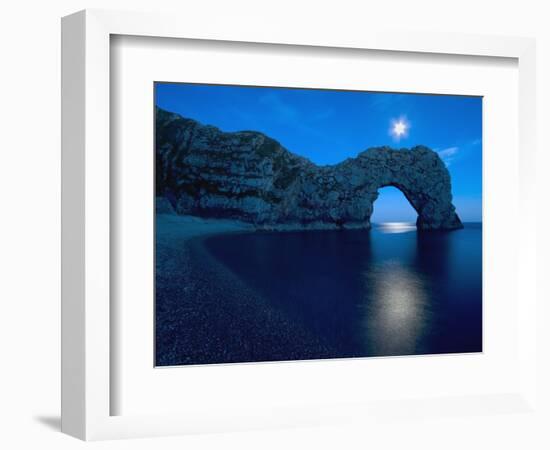 Durdle Door Arched Rock Formation on the Dorset coast-John Harper-Framed Photographic Print