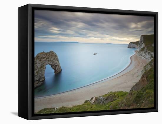 Durdle Door, Eroded Rock Arch, Beach, Jurassic Coast, UNESCO World Heritage Site, Dorset, England-Neale Clarke-Framed Stretched Canvas