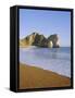 Durdle Door (Purbeck Limestone), Dorset, England-Nigel Francis-Framed Stretched Canvas