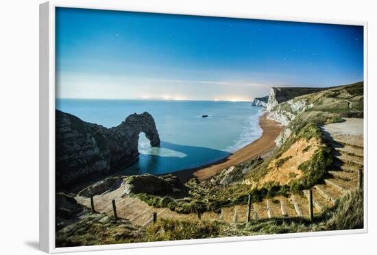 Durdle Door under the Stars, Jurassic Coast, Dorset, England, United Kingdom-John Alexander-Framed Photographic Print