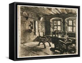 Durer's Room in Nuremberg, 1896-Leon Augustin Lhermitte-Framed Stretched Canvas