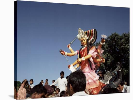 Durga Puja Festival, Varanasi (Benares), Uttar Pradesh State, India-John Henry Claude Wilson-Stretched Canvas