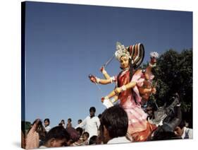 Durga Puja Festival, Varanasi (Benares), Uttar Pradesh State, India-John Henry Claude Wilson-Stretched Canvas