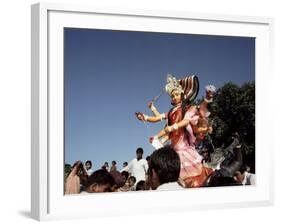 Durga Puja Festival, Varanasi (Benares), Uttar Pradesh State, India-John Henry Claude Wilson-Framed Photographic Print