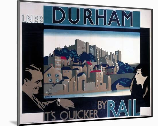 Durham, by Rail-null-Mounted Art Print