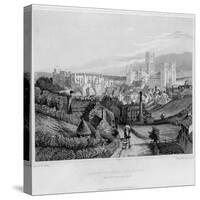 Durham Cathedral and Castle from Newcastle Road, 1841-null-Stretched Canvas