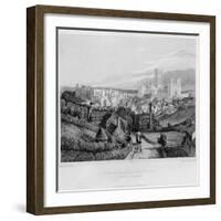 Durham Cathedral and Castle from Newcastle Road, 1841-null-Framed Giclee Print