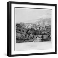 Durham Cathedral and Castle from Newcastle Road, 1841-null-Framed Giclee Print