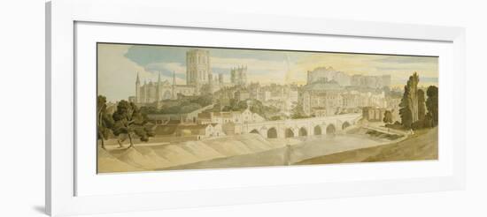 Durham Cathedral and Castle from the River Wear-Francis Towne-Framed Giclee Print