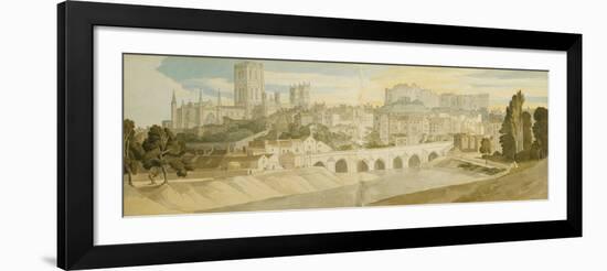 Durham Cathedral and Castle from the River Wear-Francis Towne-Framed Giclee Print