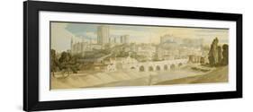 Durham Cathedral and Castle from the River Wear-Francis Towne-Framed Giclee Print