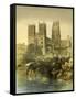 Durham Cathedral, County Durham, C1870-Hanhart-Framed Stretched Canvas