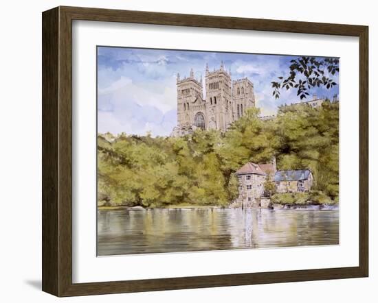 Durham Cathedral from the River Wear-Malcolm Greensmith-Framed Art Print