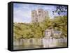 Durham Cathedral from the River Wear-Malcolm Greensmith-Framed Stretched Canvas