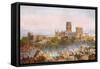 Durham, Distant View 1905-WW Collins-Framed Stretched Canvas