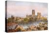 Durham, Distant View 1905-WW Collins-Stretched Canvas