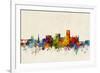 Durham England Skyline Cityscape-Michael Tompsett-Framed Art Print