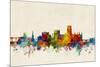 Durham England Skyline Cityscape-Michael Tompsett-Mounted Art Print