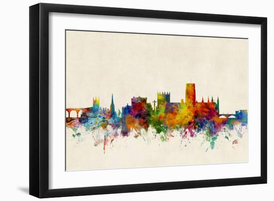 Durham England Skyline Cityscape-Michael Tompsett-Framed Art Print