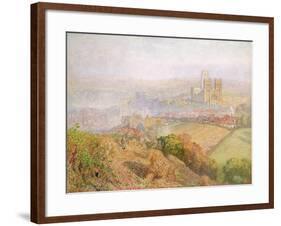 Durham, Misty with Colliery Smoke-Alfred William Hunt-Framed Giclee Print