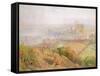 Durham, Misty with Colliery Smoke-Alfred William Hunt-Framed Stretched Canvas