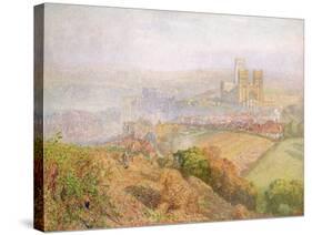 Durham, Misty with Colliery Smoke-Alfred William Hunt-Stretched Canvas