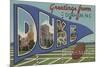 Durham, North Carolina - Duke University-Lantern Press-Mounted Premium Giclee Print