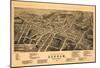 Durham, North Carolina - Panoramic Map-null-Mounted Poster