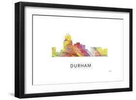 Durham North Carolina Skyline-Marlene Watson-Framed Giclee Print
