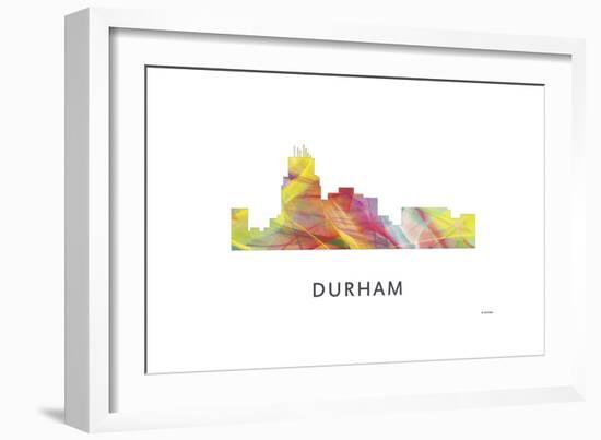 Durham North Carolina Skyline-Marlene Watson-Framed Giclee Print