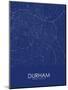 Durham, United States of America Blue Map-null-Mounted Poster