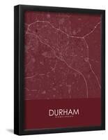 Durham, United States of America Red Map-null-Framed Poster