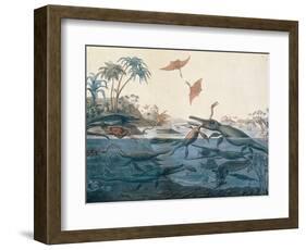 Duria Antiquior (Ancient Dorset) Depicting a Imaginative Reconstruction of the Life of the…-Henry Thomas De La Beche-Framed Giclee Print