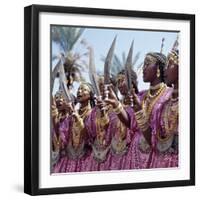 During a Dance, Girls from the Sultanate of Tadjoura, Dress Up in All their Finery and Display the-Nigel Pavitt-Framed Photographic Print