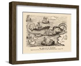 During His Voyage to the Promised Land of Saints Brendan and His Companions Celebrate Mass-null-Framed Photographic Print