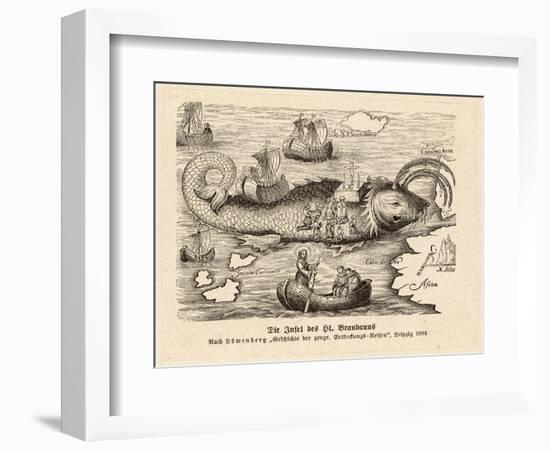 During His Voyage to the Promised Land of Saints Brendan and His Companions Celebrate Mass-null-Framed Photographic Print