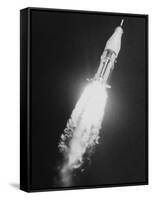 During the Blastoff of Saturn-Ib-null-Framed Stretched Canvas